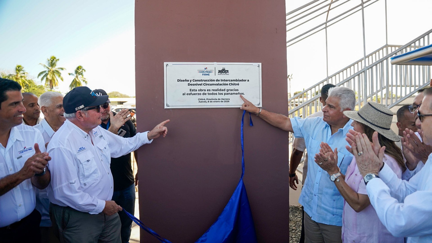 Presidente Mulino inaugura el intercambiador de Chitré