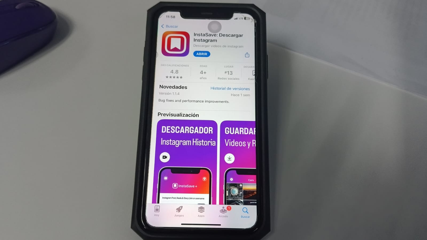 Aplicación InstaSave+ para iOS Aplicación InstaSave+ para iOS