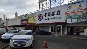 Fachada de una sucursal de Bank of China en Panamá.