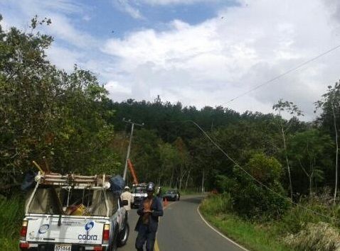 Suspensión del suministro eléctrico en Bocas del Toro, Los Santos  y Capira