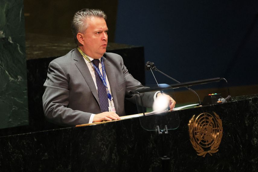 El embajador de Ucrania ante las Naciones Unidos.