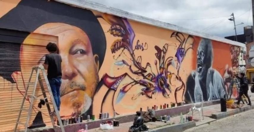 Rubén Blades agradece a barrio de Bogotá por realizar mural con su rostro