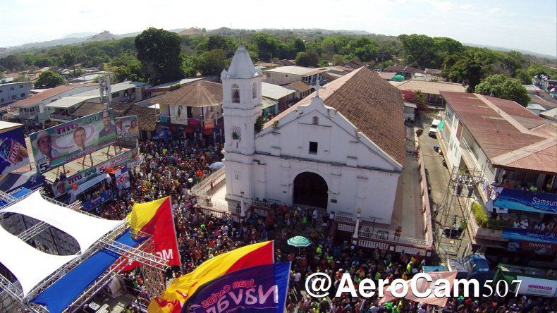 Imágenes aéreas del primer día de culecos en Las Tablas