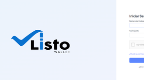 Listo Wallet, recuperar contraseña Listo Wallet, recuperar contraseña