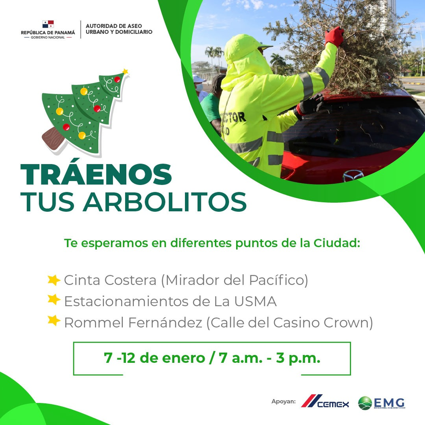 AAUD invita a participar de la recolecta de arbolitos de navidad.
