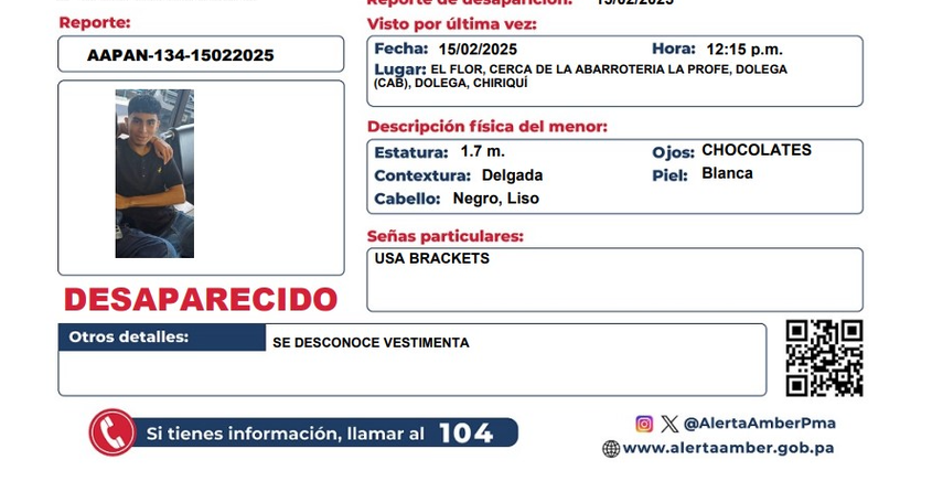 Activan Alerta Amber para Raúl Antonio Ibarra Saldaña