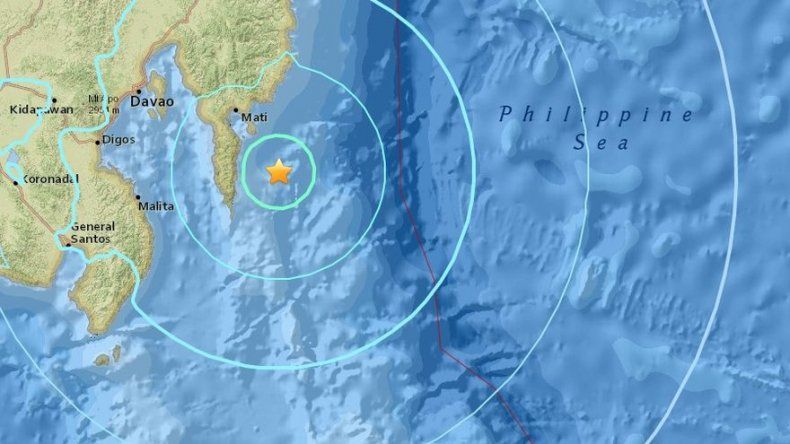 Un fuerte sismo de 6,3 remeció el sur de Filipinas