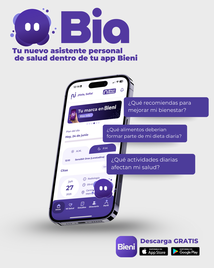 La inteligencia artificial también se integra de forma natural con Bieni, la plataforma de salud digital desarrollada por Maxia. La inteligencia artificial también se integra de forma natural con Bieni, la plataforma de salud digital desarrollada por Maxia.
