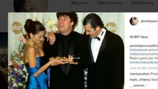 Penélope Cruz se pone nostálgica en la noche de los Oscar