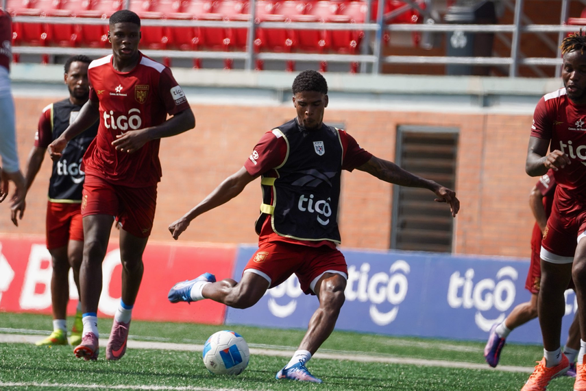 Selección de Panamá previo al partido com Bolivia el 18 de enero 2026.