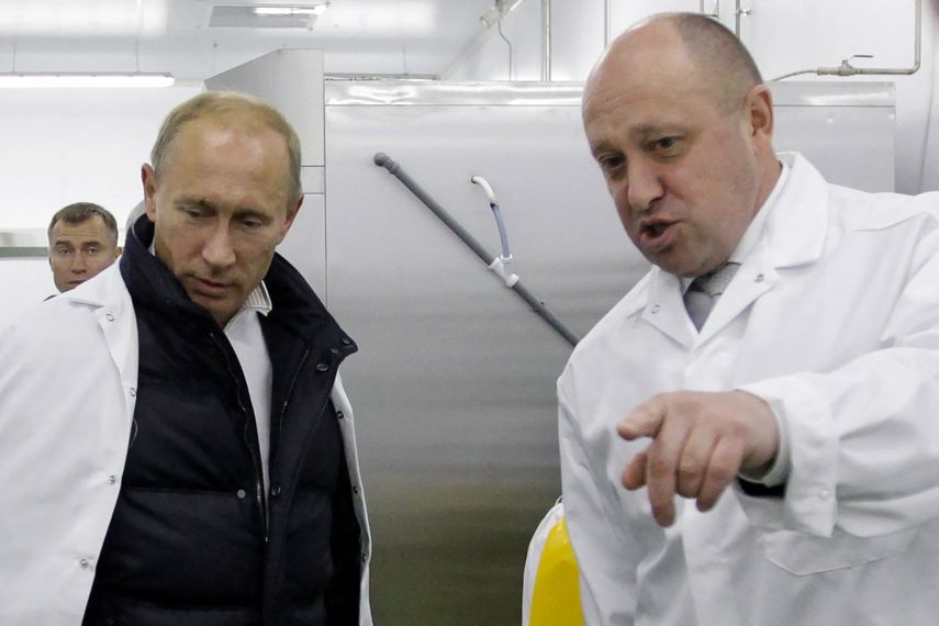 Vladimir Putin y&nbsp; Yevgeny Prigozhin.