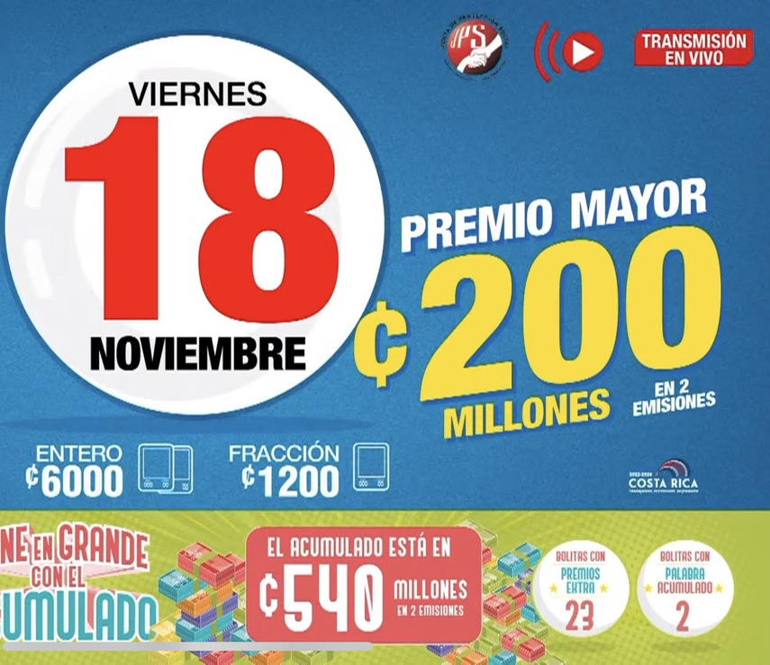 Lotería&nbsp; y Chance de Costa Rica.