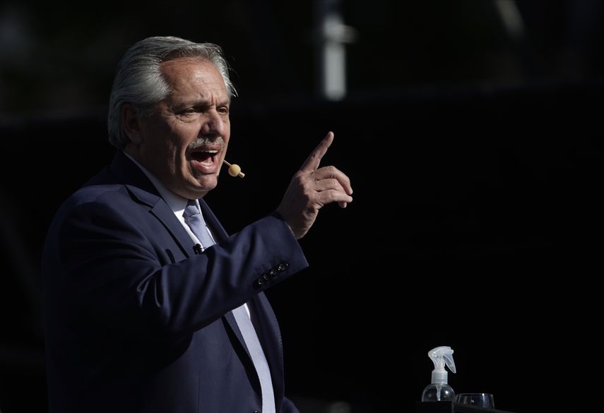 El presidente de Argentina Alberto Fernández