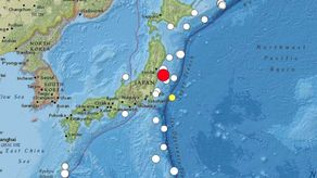 Área en alerta por tsunami en Japón. Área en alerta por tsunami en Japón.