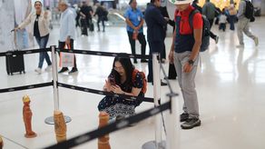 Esculturas de Aristides Ureña reciben a viajeros