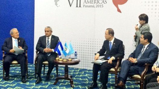 Secretario de la ONU se reúne con mandatarios del Triángulo Norte