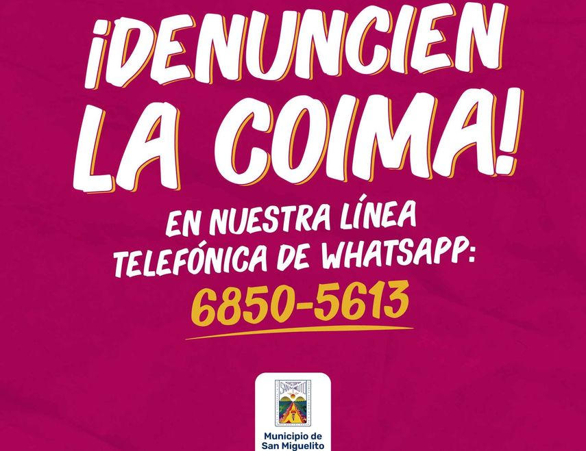 El Municipio de San Miguelito establece número de celular para denunciar coimas.&nbsp;