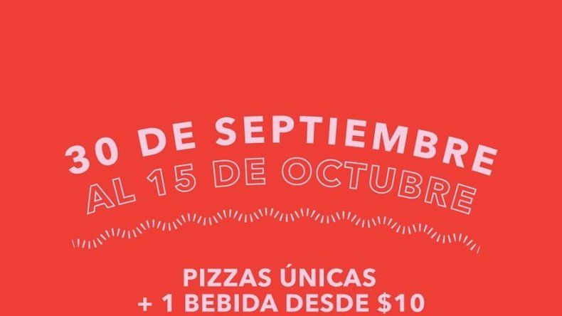 Del 30 de septiembre al 15 de octubre no te pierdas el Pizza Week