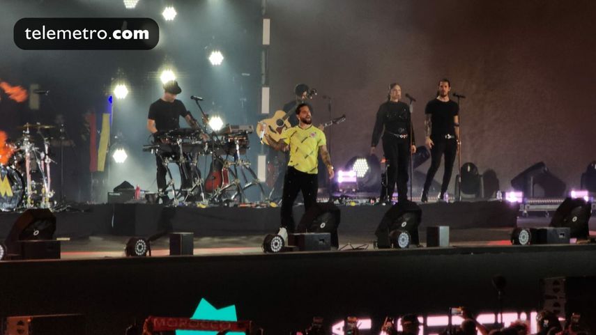Maluma en el Fifa Fan Festival de Qatar 2022.