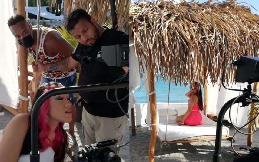 La artista Claire Marie ya grabó el video de Papi Azúcar. Fotos: Lucho Spada