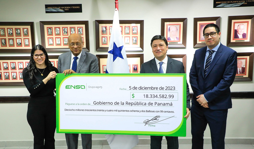 ENSA entrega $18.3 millones de dólares al Estado panameño