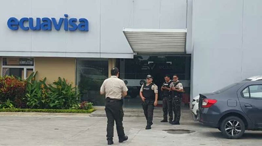 Canal de Televisión Ecuavisa, medio afectado por la explosión