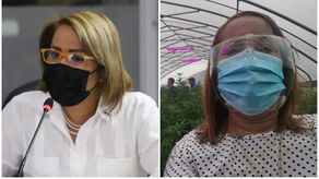 Gloriela Del Río, directora de la Lotería, y Elvia Lau, directora de Farmacias y Drogas﻿.