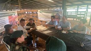 En la reunión estuvieron presentes delegados de las disidencias, el Alto Comisionado para la Paz del gobierno, Danilo Rueda, y un representante del gobierno de Noruega y otro de la Misión de la ONU.