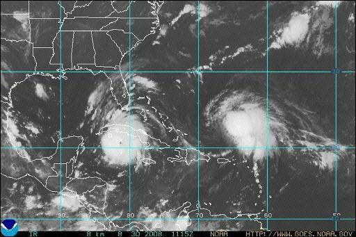 Se forma nueva tormenta tropical en el Atlántico:Ike