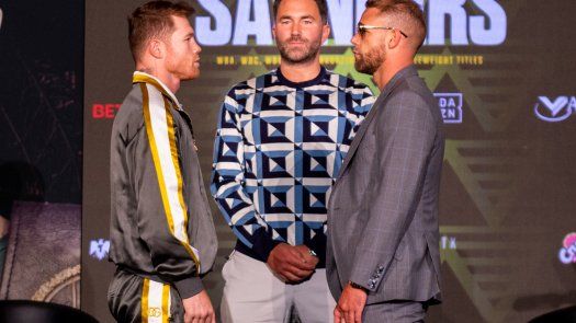 Canelo Álvarez registró 167.4 libras y el Billy Joe Saunders 167.8,