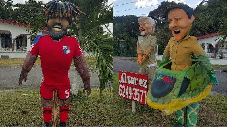 Muñeco de Año Viejo de Román Torres será quemado con Martinelli y Varela