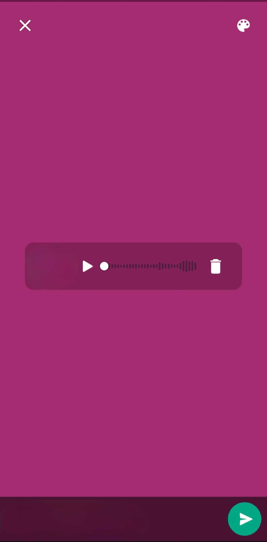 Al final de la grabación, tienes la opción de eliminar o enviar. Al final de la grabación, tienes la opción de eliminar o enviar.