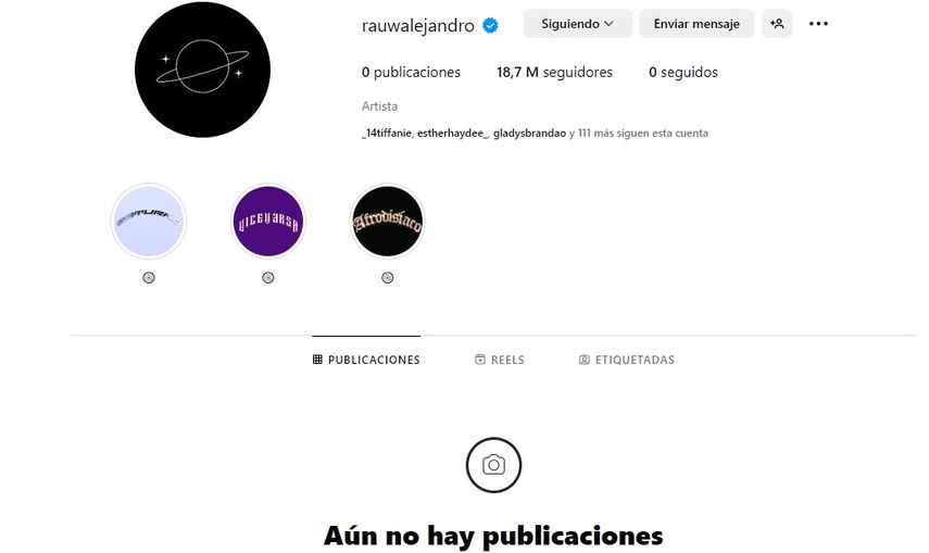 Cuenta de Instagram de Rauw Alejandro Cuenta de Instagram de Rauw Alejandro