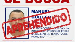 Policía Nacional detiene a Manuel Guillén, Manuelito. Policía Nacional detiene a Manuel Guillén, Manuelito.
