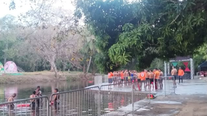 Activan operativo de seguridad en el balneario Las Mendozas por las fiestas del carnaval.