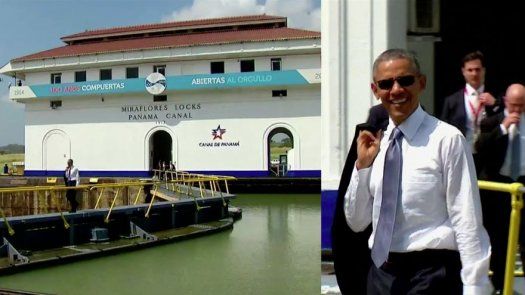 Barack Obama visita el Canal de Panamá