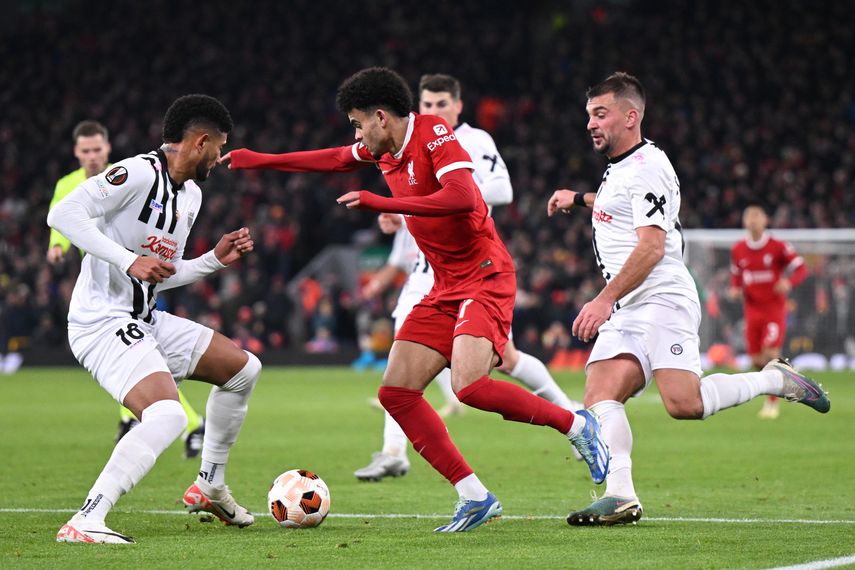 Andrés Andrade fue titular en goleada del Liverpool al LASK en Europa League&nbsp;