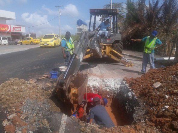 Trabajos del Idaan en Lluvia de Oro se extenderán hasta este viernes