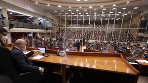 Vistas de la discusión en tercer debate del proyecto sobre reformas electorales.