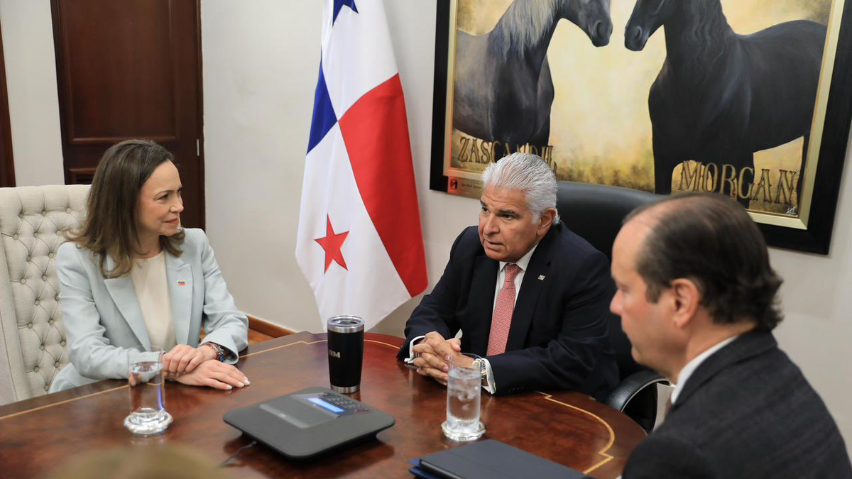 José Raúl Mulino y María Corina Machado se reúnen para conversar sobre Venezuela.