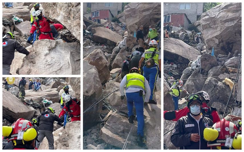 El deslizamiento de las rocas ocurrió en la falda del cerro