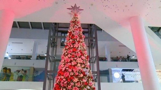 Encienden árbol de Navidad en centro comercial Atrio Mall