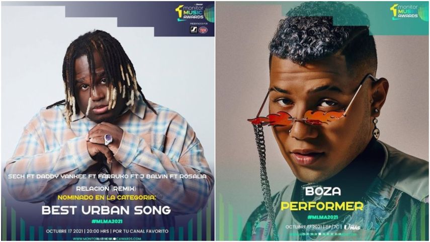 Sech y Boza dicen presente en los Monitor Music Awards 2021