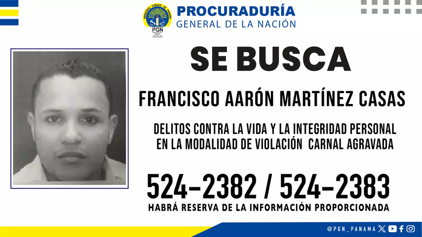 Ministerio Público solicita apoyo para ubicar a uno de los más buscados por violación sexual