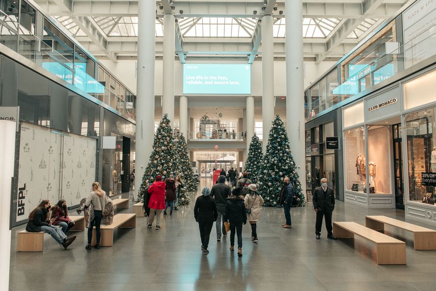 Vista de un centro comercial en Estados Unidos.
