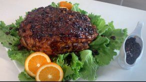 Receta: Jamón con mermelada de naranja y cranberries