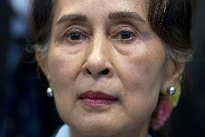 Política birmana Aung San Suu Kyi.