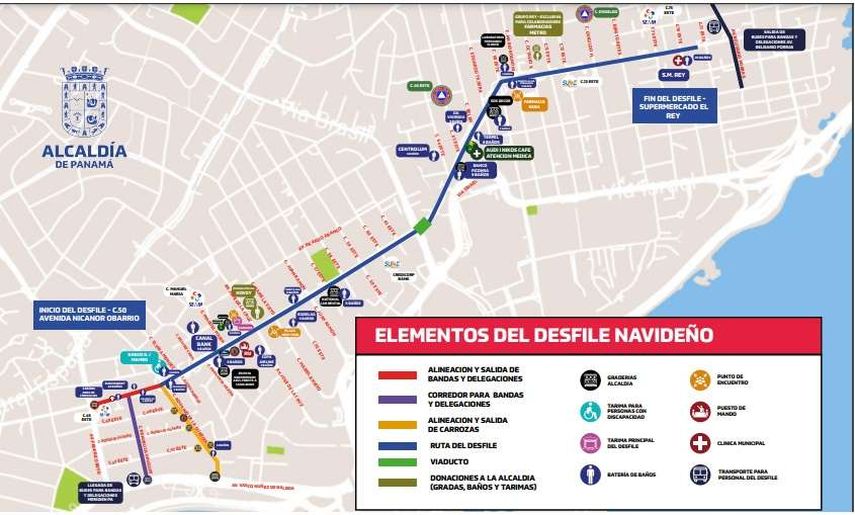 Ruta del Desfile de Navidad de 2024. Ruta del Desfile de Navidad de 2024.