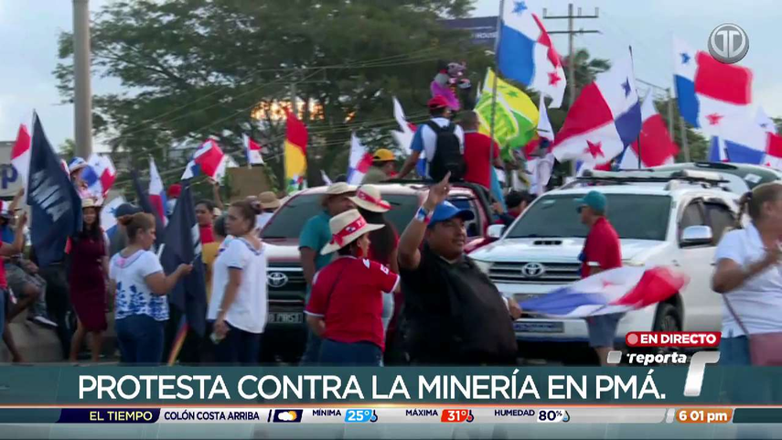 Minera Panamá: Manifestantes salen a protestar en La Chorrera.