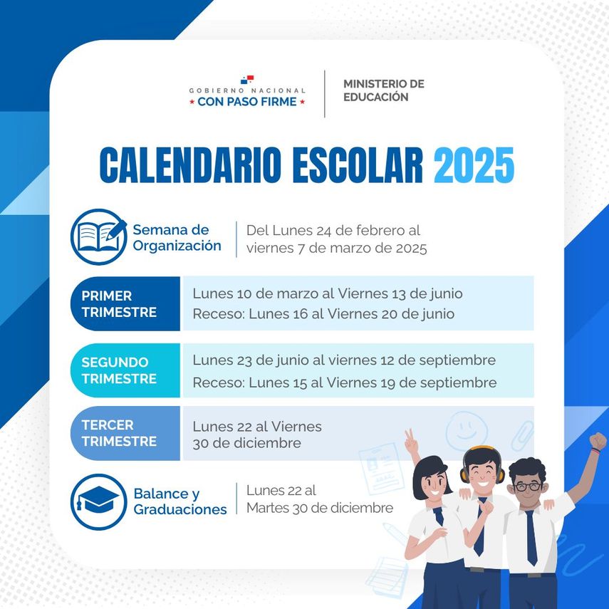 Calendario escolar 2025 El inicio de las clases será en marzo